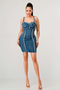 Denim Darling Frayed Dress - Bold twist on classic denim Rêve Dorés