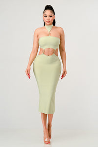 STRAPLESS PARTY BANDAGE DRESS