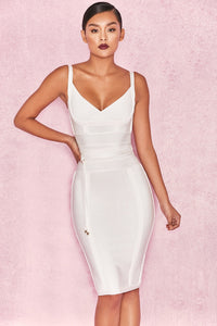 Spaghetti Sleeve Mini Bandage Dress - ATHINA