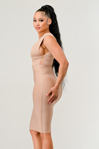 NATURALLY CHIC BANDAGE DRESS - ATHINA