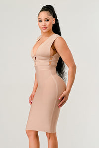 NATURALLY CHIC BANDAGE DRESS - ATHINA