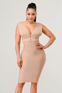 NATURALLY CHIC BANDAGE DRESS - ATHINA