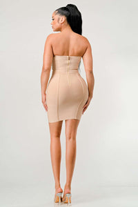 Bejeweled Contour Bandage Dress - ATHINA