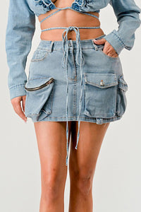 Denim Daze Wrap Skirt - ATHINA