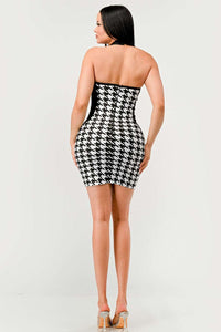 Checkmate Illusion Bandage Dress | ESTIMATED SHIPPING DATE (04/12/2024) - ATHINA