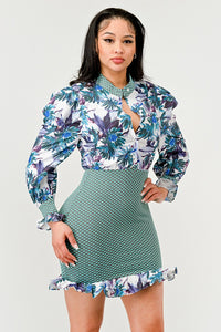 Tropical Elegance Mini Dress - Rêve Dorés