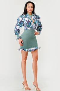 Tropical Elegance Mini Dress - Rêve Dorés