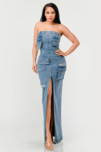 Urban Chic Denim Gown Rêve Dorés