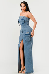 Urban Chic Denim Gown | Rêve Dorés