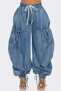 Relaxed Cargo Denim Pants | ESTIMATED SHIPPING DATE (06/30/2024) - ATHINA