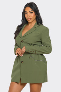 Tailored Utility Blazer Dress - ATHINA