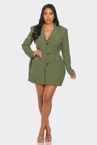 Tailored Utility Blazer Dress - ATHINA