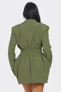 Tailored Utility Blazer Dress - ATHINA