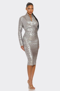 Business Chic Long Sleeve Bandage Dress - ATHINA