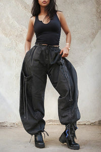 Relaxed Cargo Denim Pants - ATHINA