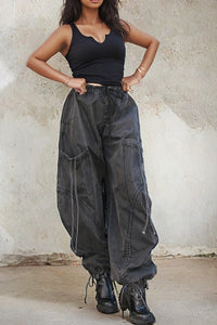 Relaxed Cargo Denim Pants - ATHINA