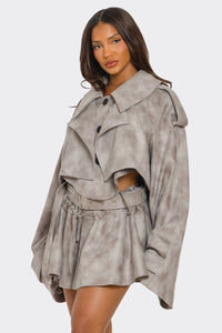 Cropped Trench Set